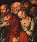 CRANACH, Lucas the Younger Christ and the Fallen Woman Spain oil painting artist